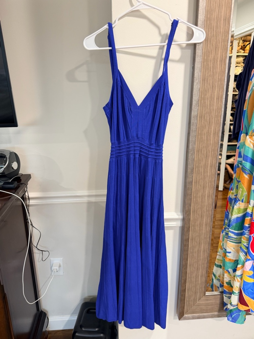 Baltic Born Cobalt Blue V-Neck Midi Dress